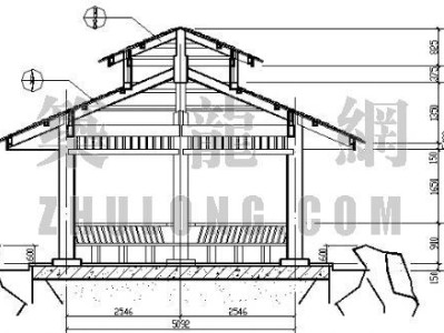 亭子cad三视图亭子cad
