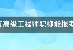 我只有高级工程师职称能报考注册监理工程师吗?谢谢