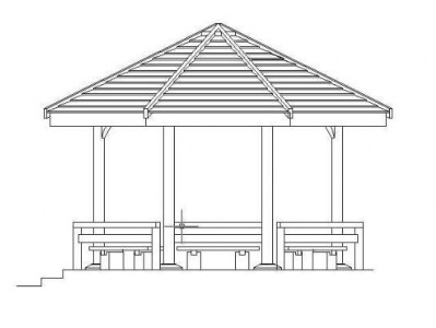 花架cad花架cad平面图高清
