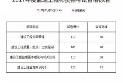 监理工程师成绩标准,监理工程师成绩标准表