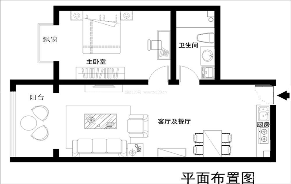 单身公寓设计图,单身公寓设计图纸手绘  第1张