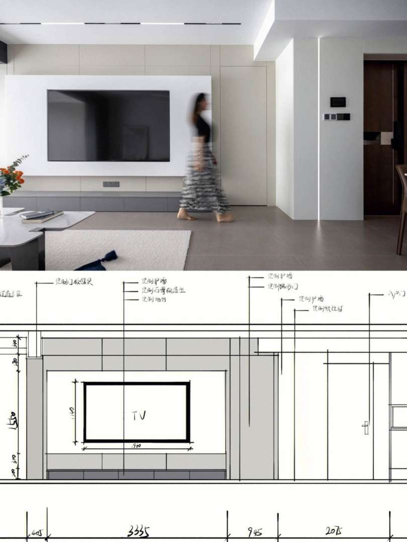 电视墙设计图纸,电视墙设计图纸图片  第2张