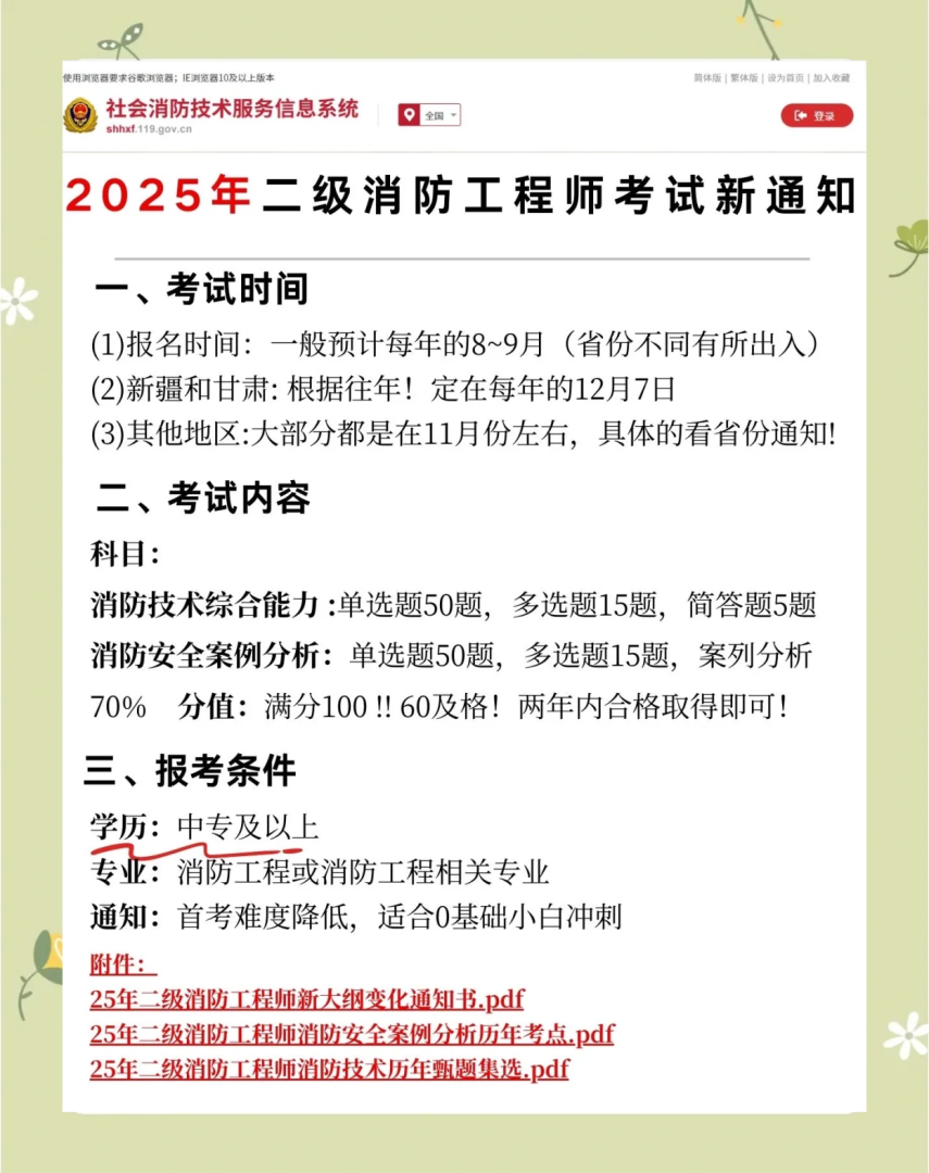 吉林省二级消防工程师报名时间2021考试时间,吉林二级消防工程师成绩查询 第2张 吉林省二级消防工程师报名时间2021考试时间,吉林二级消防工程师成绩查询 第2张