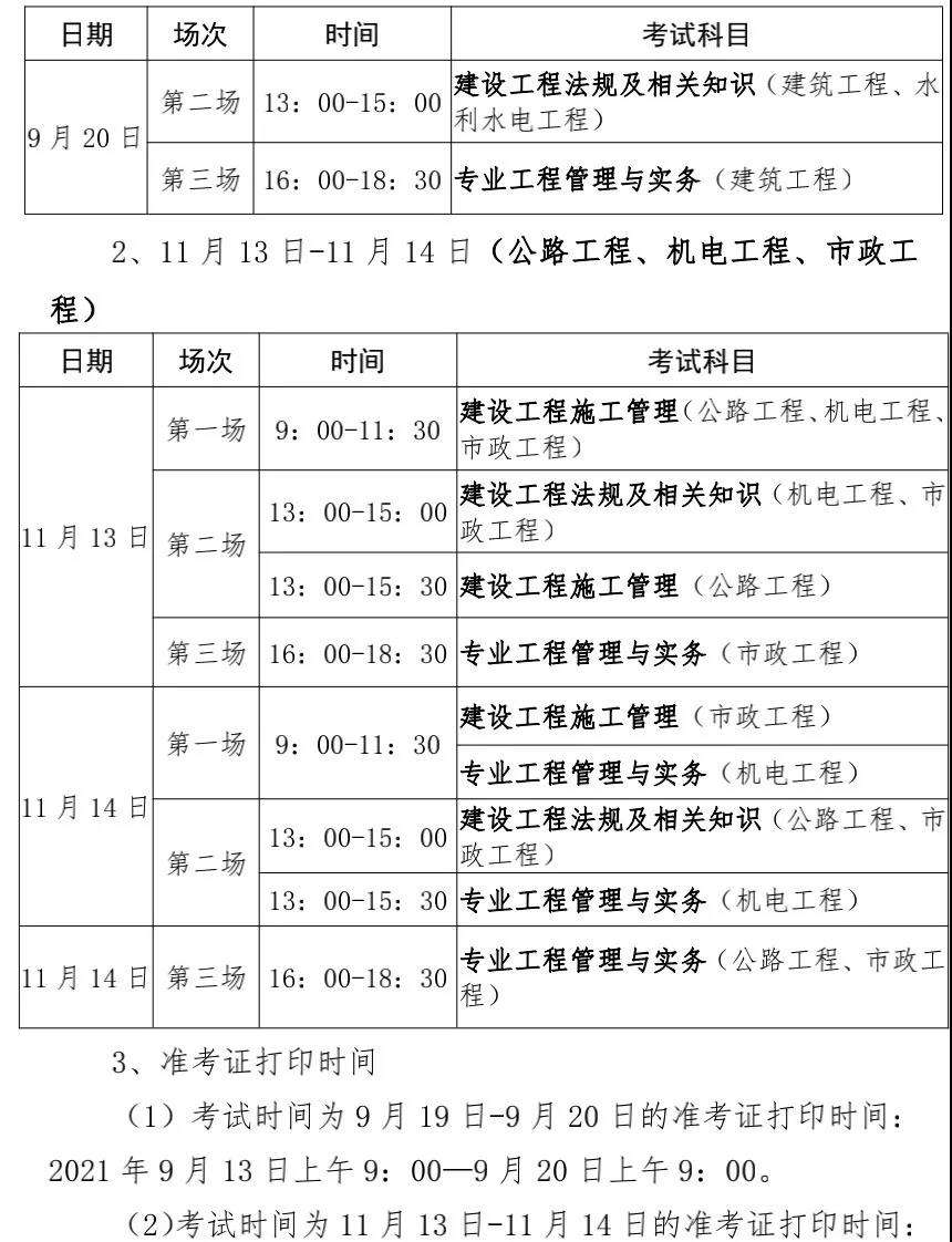 关于二级建造师考试报名时间和考试时间的信息  第1张