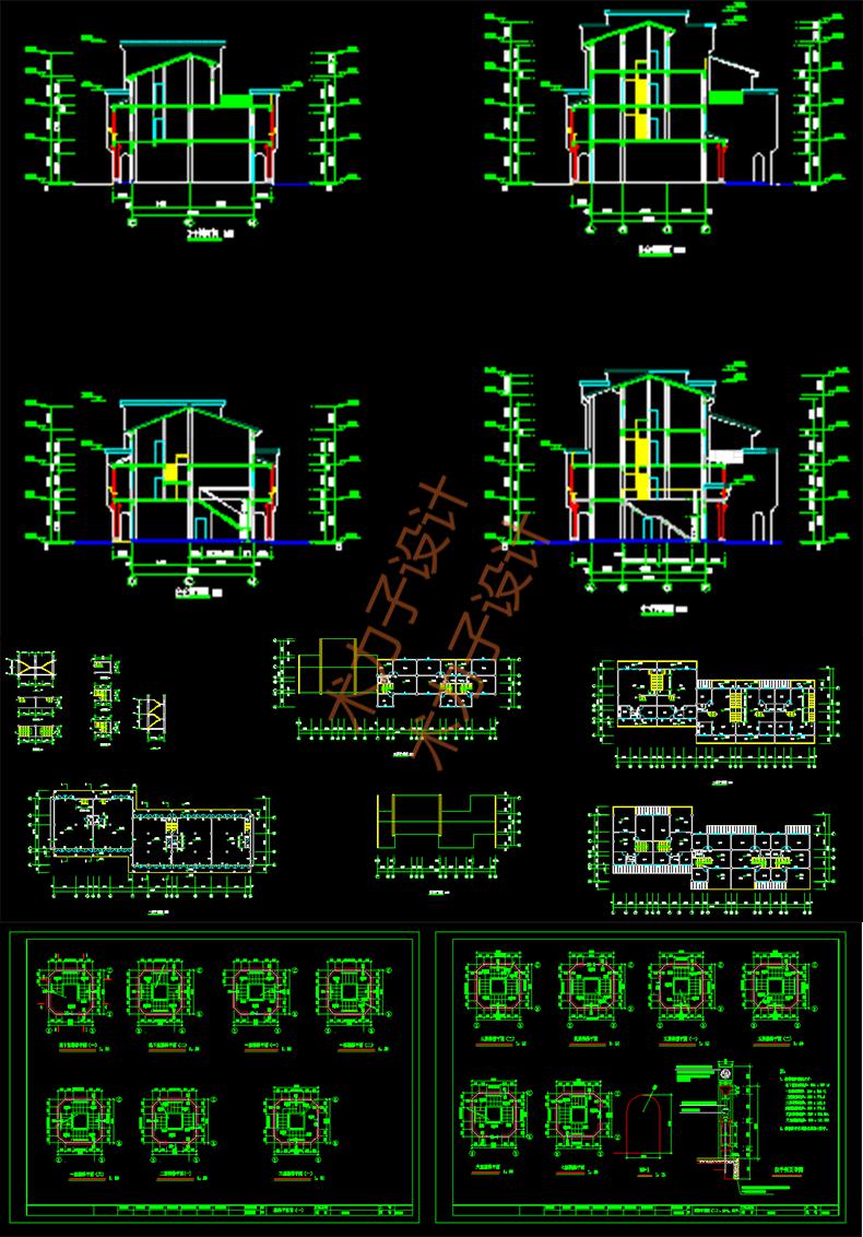 亭子cad三视图,亭子cad  第1张